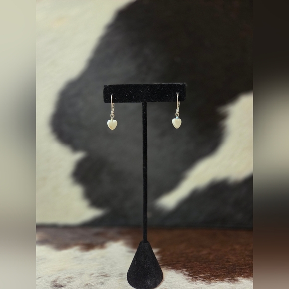 Jewelry - Elegant Heart-Shaped Silver Earrings